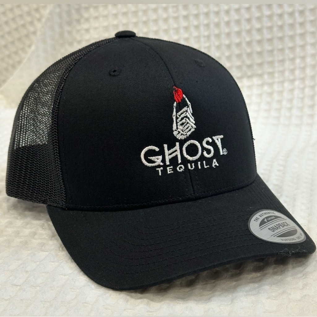 Nwt Ghost Tequila Black Trucker Hat Adjustable